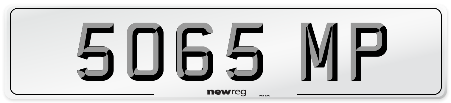 5065 MP Number Plate from New Reg